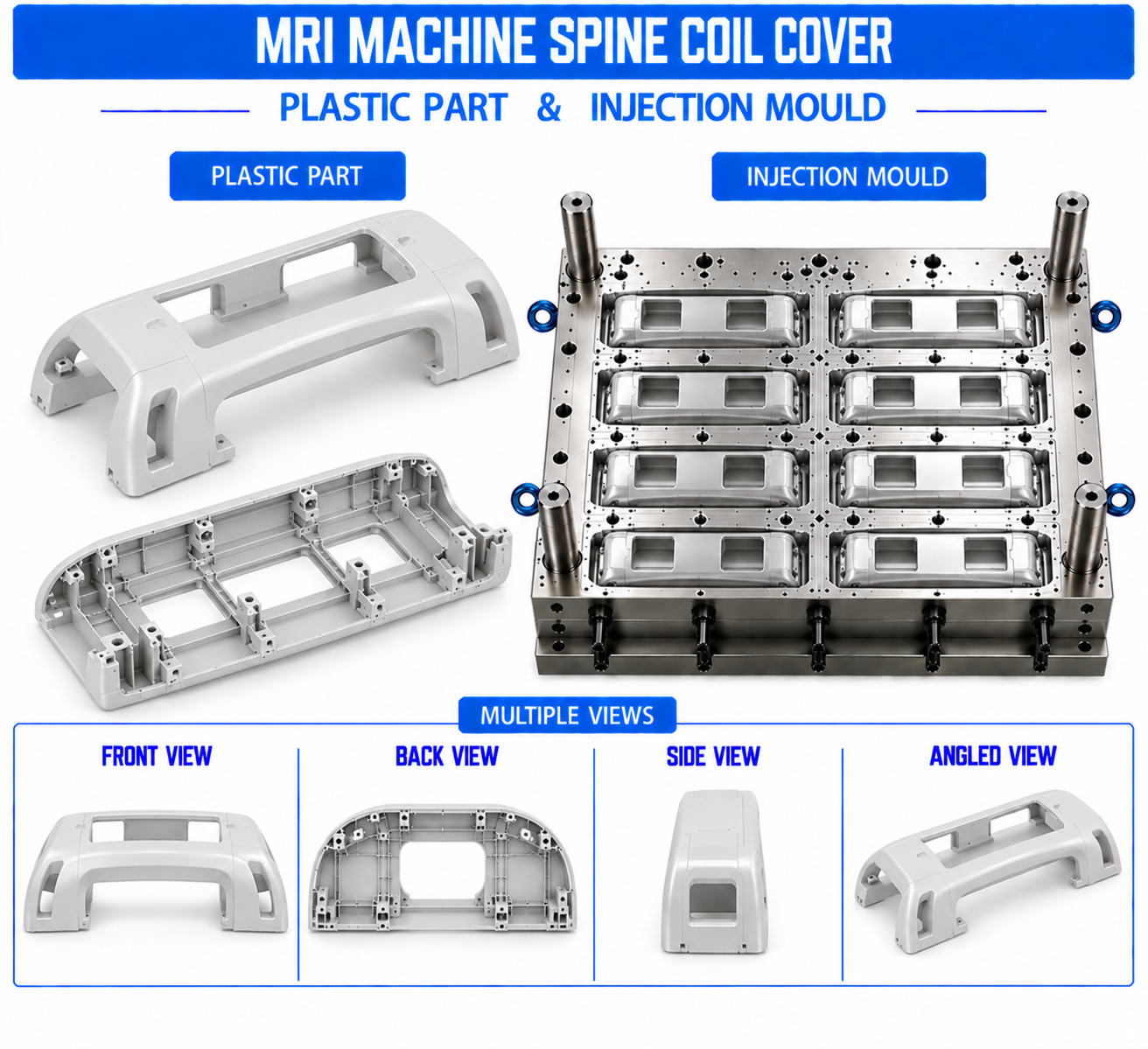 MRI Machine Plastic Spine Coil Cover Mould and Moulding Services